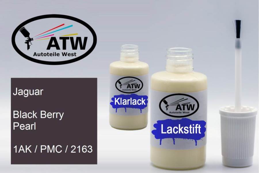 Jaguar, Black Berry Pearl, 1AK / PMC / 2163: 20ml Lackstift + 20ml Klarlack - Set, von ATW Autoteile West.